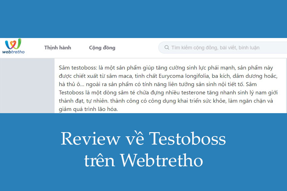 Review Testoboss trên Webtretho